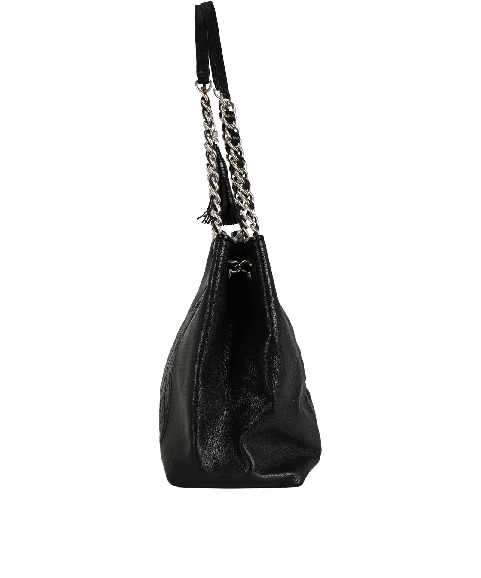 Fleming Tote, &pound;90, Handbags, Black, Leather, Bottom view